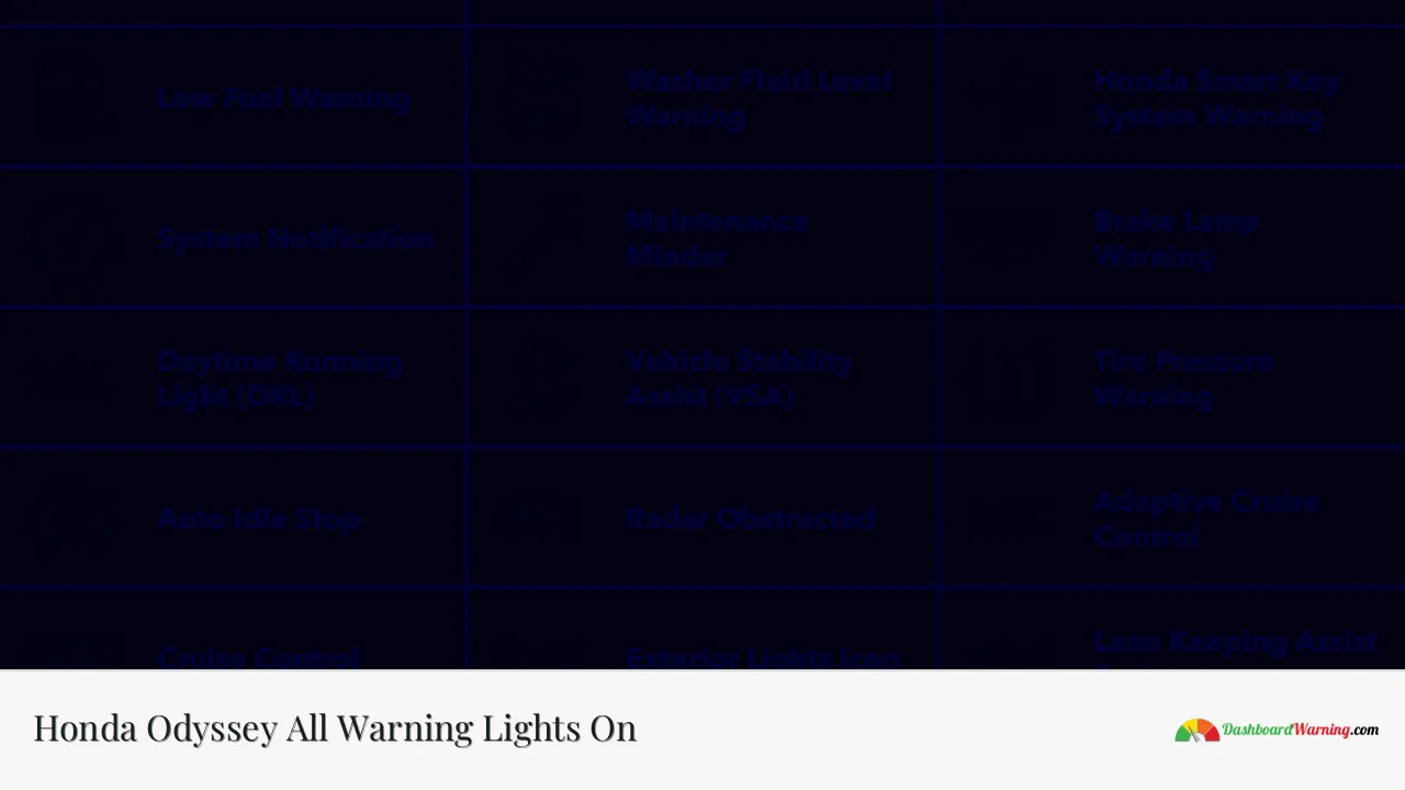 Honda Odyssey All Warning Lights On