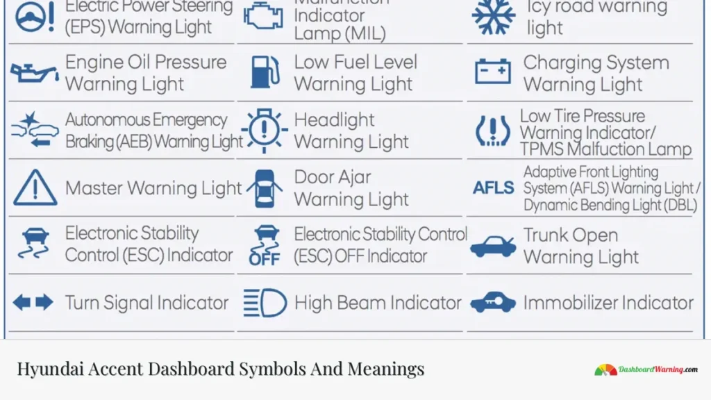 Hyundai Accent Dashboard Symbols And Meanings