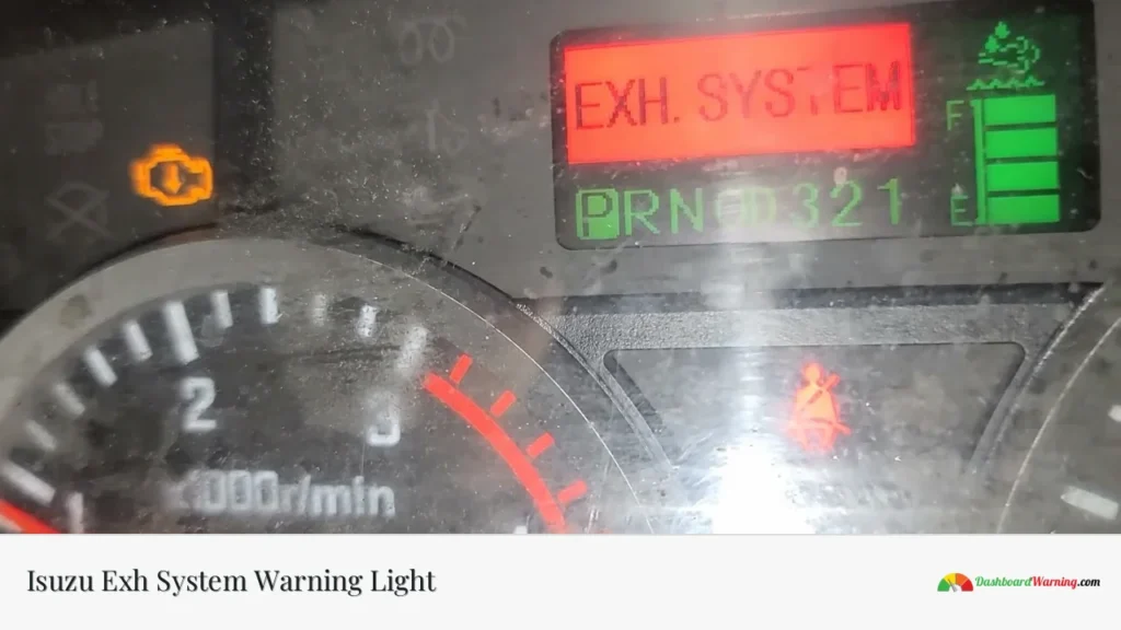 Isuzu Exh System Warning Light