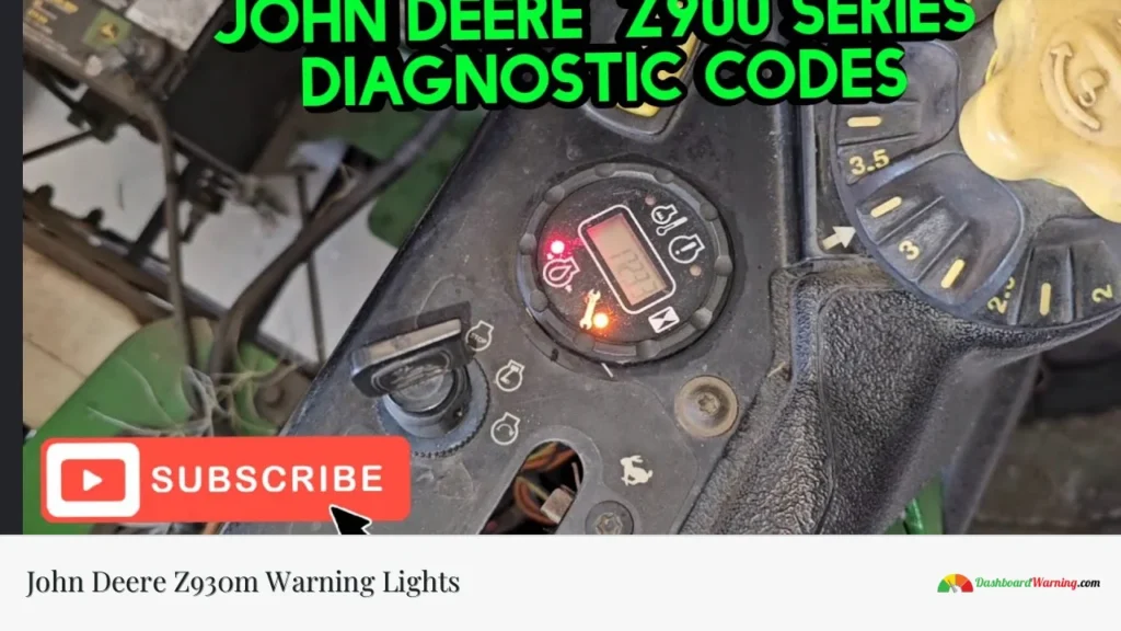 John Deere Z930m Warning Lights