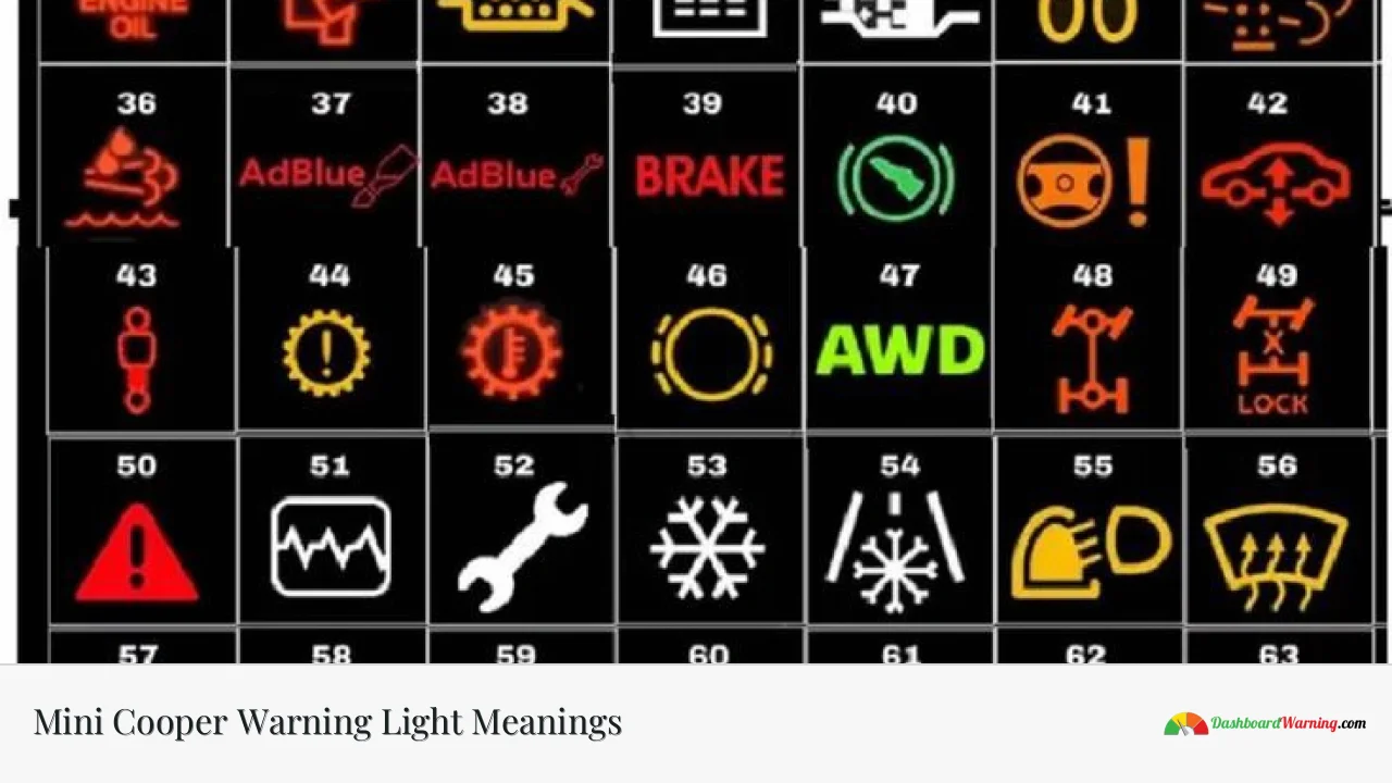 Mini Cooper Warning Light Meanings