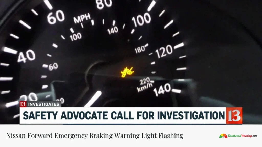 Nissan Forward Emergency Braking Warning Light Flashing