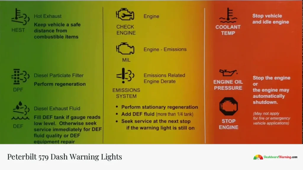 Peterbilt 579 Dash Warning Lights