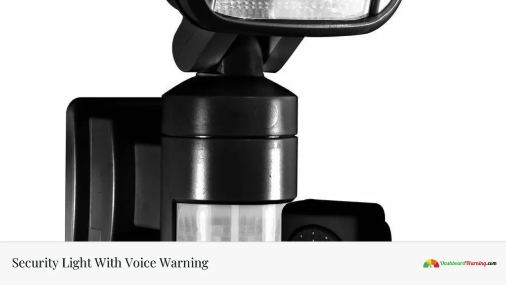 Security Light With Voice Warning