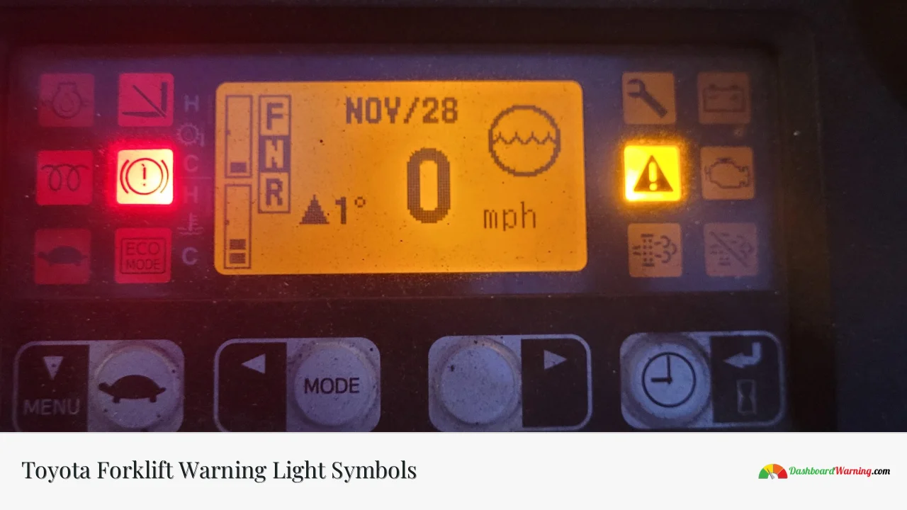 Toyota Forklift Warning Light Symbols