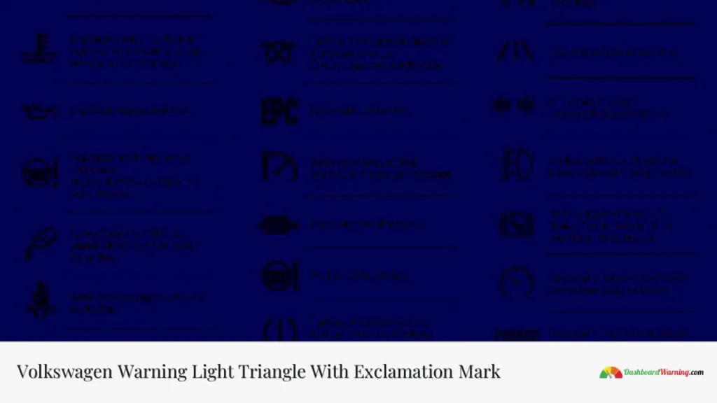 Volkswagen Warning Light Triangle With Exclamation Mark