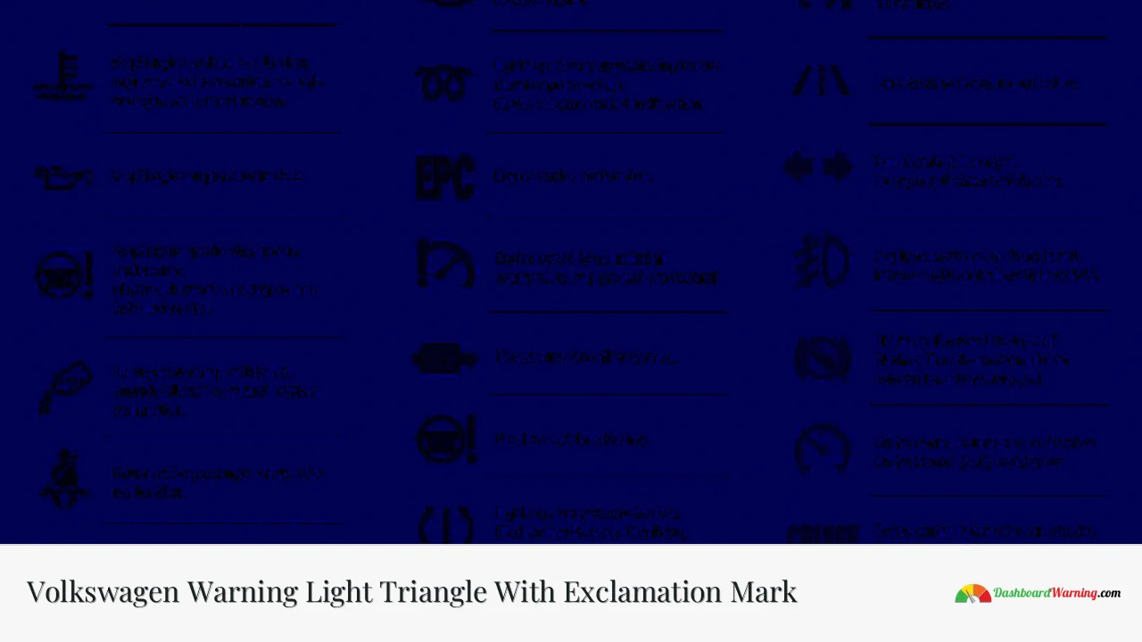 Volkswagen Warning Light Triangle With Exclamation Mark