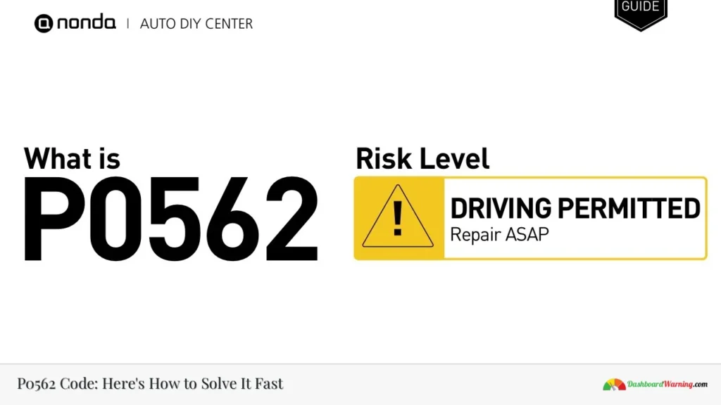 P0562 Code: Here's How to Solve It Fast