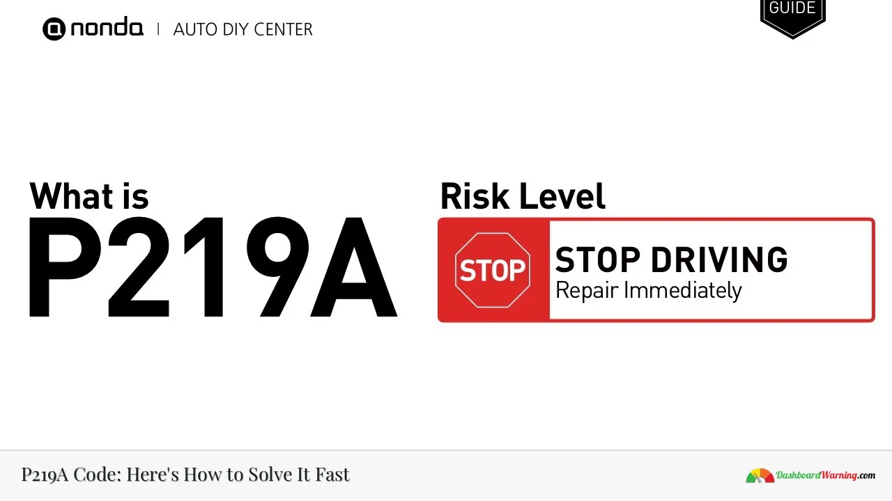 P219A Code: Here's How to Solve It Fast